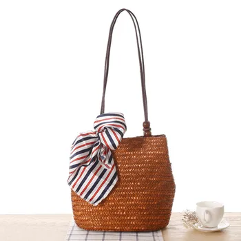 

New European and American style single shoulder straw bag female bag seaside holiday woven bag straw bag beach bag