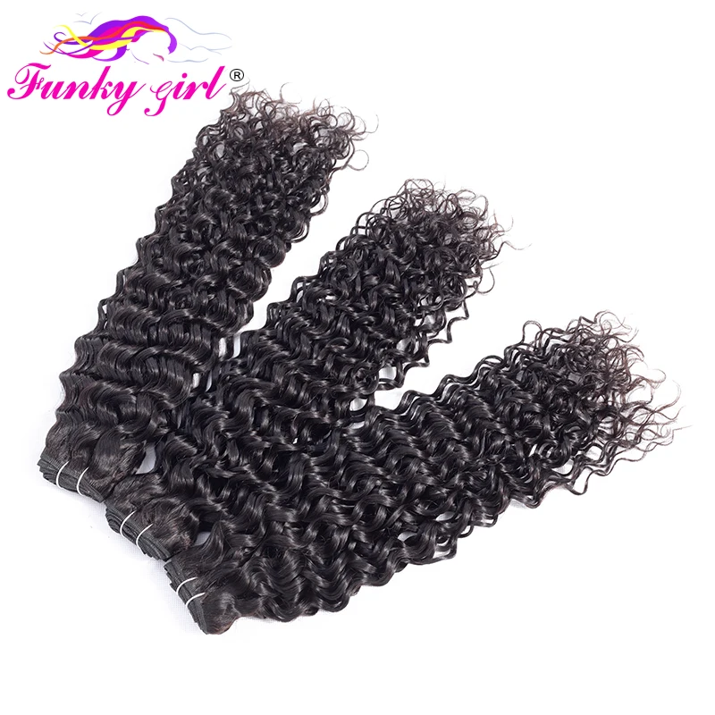 Hbee834b6e4774c63b8f2b71f37c8038ca Funky Girl Brazilian Water Wave Human Hair 2/3/4 Bundles With Lace Frontal Closure With Bundles Ear To Ear Lace Frontal Non-Remy