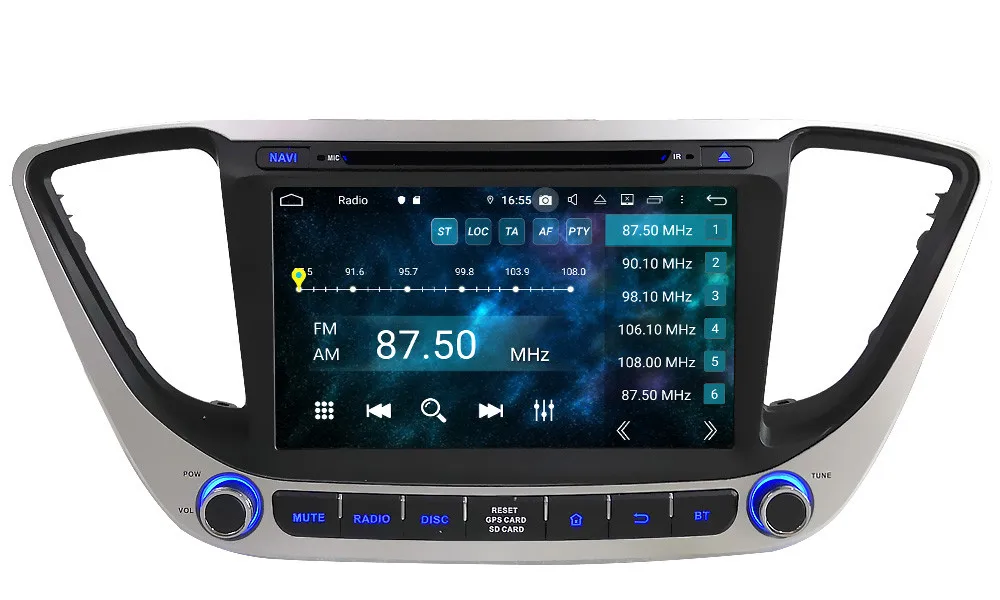 Klyde ips 4G Android 9,0 Восьмиядерный 4 Гб ОЗУ 64 Гб ПЗУ DSP BT автомобильный DVD мультимедийный плеер стерео для hyundai Verna Solaris