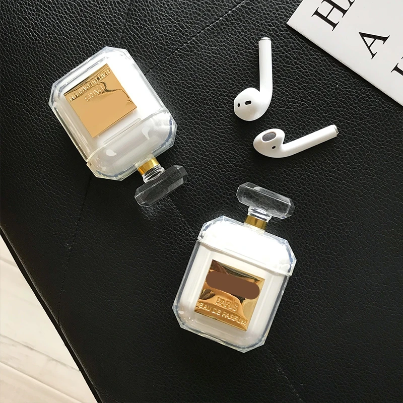 Силиконовый чехол в виде флакона духов для airpods, защитный чехол для наушников, Bluetooth, беспроводной Чехол для наушников, чехол для зарядки