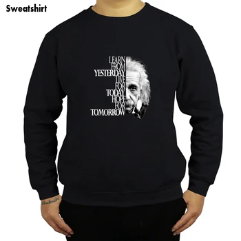 

Einstein sweatshirt Live For Today hoodie Awesome Printed hoody Cotton Man Casual sweatshirt drop shipping sbz8037