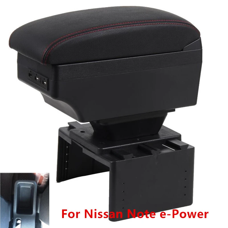 Vtear For nissan note armrest box PU Leather central Store content box 2016-2018 Vtear For nissan note armrest box PU Leather central Store content box 2016-2018