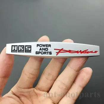 

2pcs Metal HKS Power&Sports Car Fender Emblems Skirts Badge Decal Sticker JDM