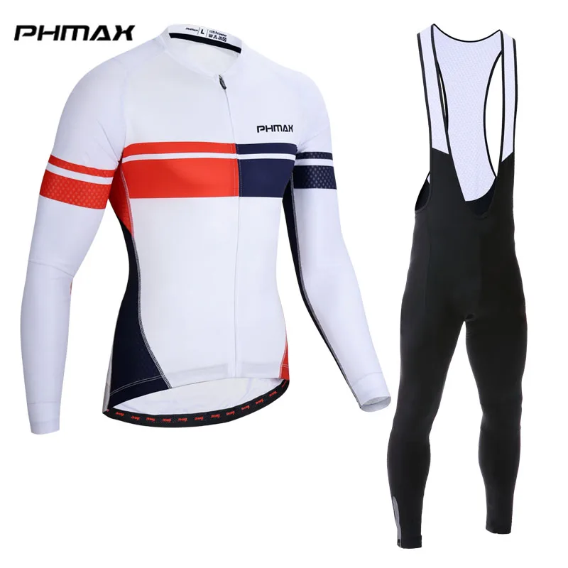 Bib Cycling Set PHMAX с длинным рукавом ударопрочный велосипедный комплект горный велосипед велосипедная одежда с длинным рукавом горная одежда для езды на велосипеде костюм - Цвет: Bib Cycling Set
