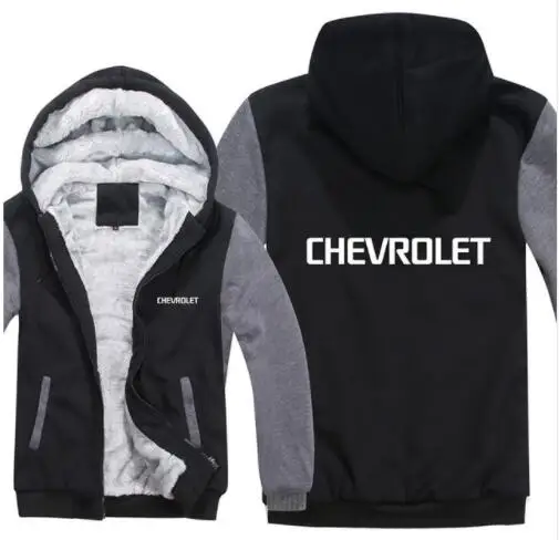Chevrolet толстовки Мужская куртка зима высокое качество для мужчин повседневная шерстяная подкладка флис Chevrolet свитера с логотипами Толстовка - Цвет: 9