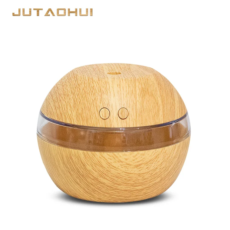 USB 003 Electric Ultrasonic Air Humidifier Aroma Diffuser Essential Oil Aromatherapy 7 Color LED Cool Mist Maker for Office Home - Цвет: 003-light wood-300ml