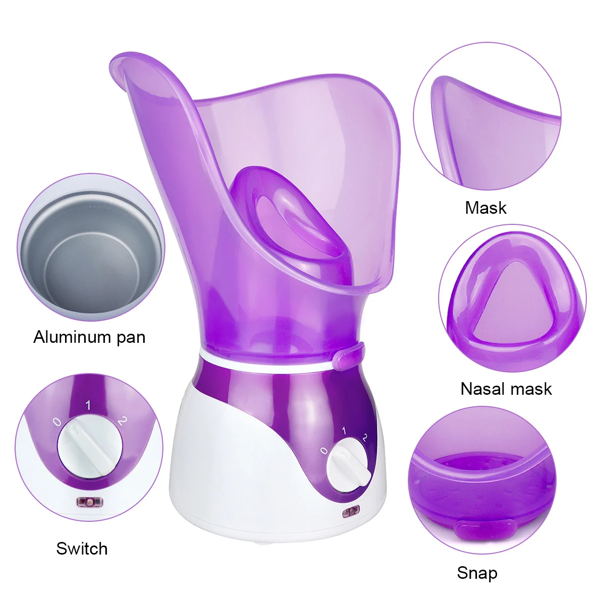 

Pore Deep Cleaning Facial Steamer Skin Whitening Moisturizing Care Promote Blood Circulation Face Thermal Sprayer Beauty Device