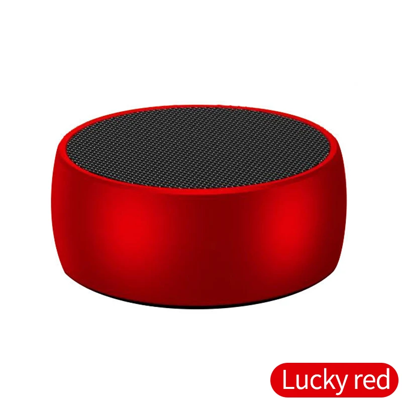 red Металлический супер бас Bluetooth динамик мини беспроводной стерео алюминиевый сплав динамик поддержка FM радио/AUX/TF карта/Громкая связь вызов - Цвет: red