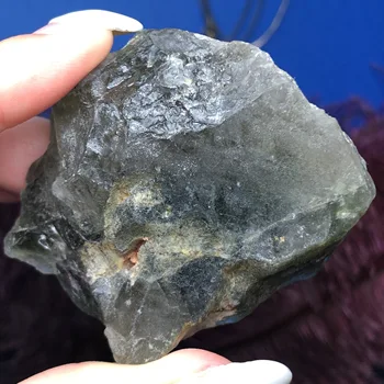 

Natural native green tourmaline mineral stone, home art decoration