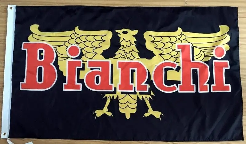3ft x 5ft3 x5ft BIANCHI Мотоцикл логотип флаг печати баннер, флаг из полиэстера Размер 150*90 см