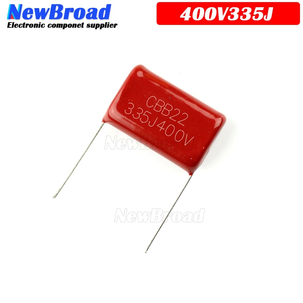 10 шт. 400V335J 3 мкФ Шаг 25 мм 400 В 335 3300nf CBB полипропиленовый пленочный конденсатор 335J400V