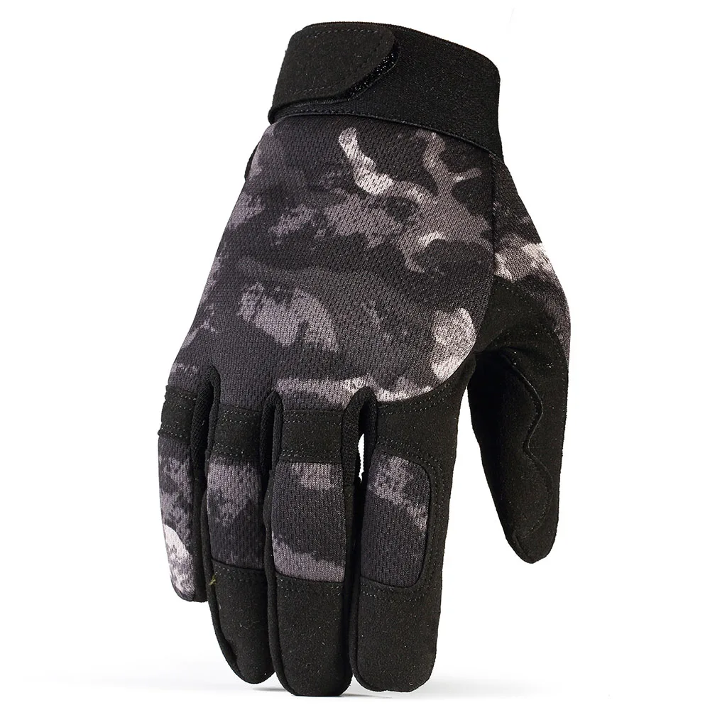 Multicam камуфляжные мотоциклетные перчатки для мотокросса, мотоцикла, велоспорта, тактическое армейское Защитное снаряжение, байкерские перчатки с полным пальцем для мужчин и женщин - Цвет: Camo White