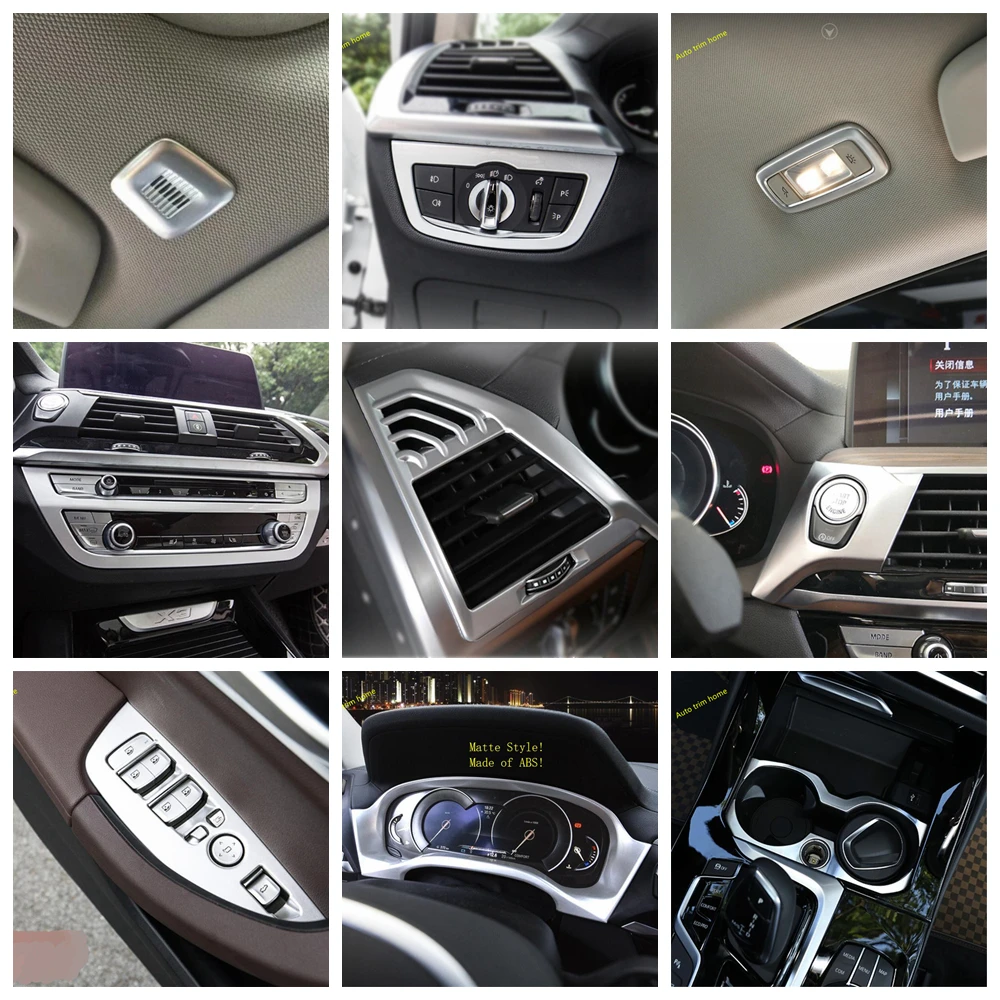 

Lapetus Matte Style Interior Refit Kit For BMW X3 G01 2018 - 2020 Air AC / Gear Box Panel / Dashboard / Lift Button Cover Trim