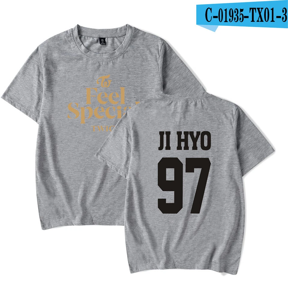 Новая корейская мода Kpop Twice Feel специальный альбом же печать футболки для мужчин/wo мужские футболки Harajuku Хип-Хоп Уличная футболка - Цвет: white13