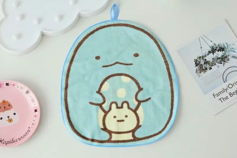 Мультфильм Sumikko guurashi San-X угловой био аниме Рисунок напечатанный хлопок висячая сухая рука мягкое полотенце носовой платок для детей ванная комната