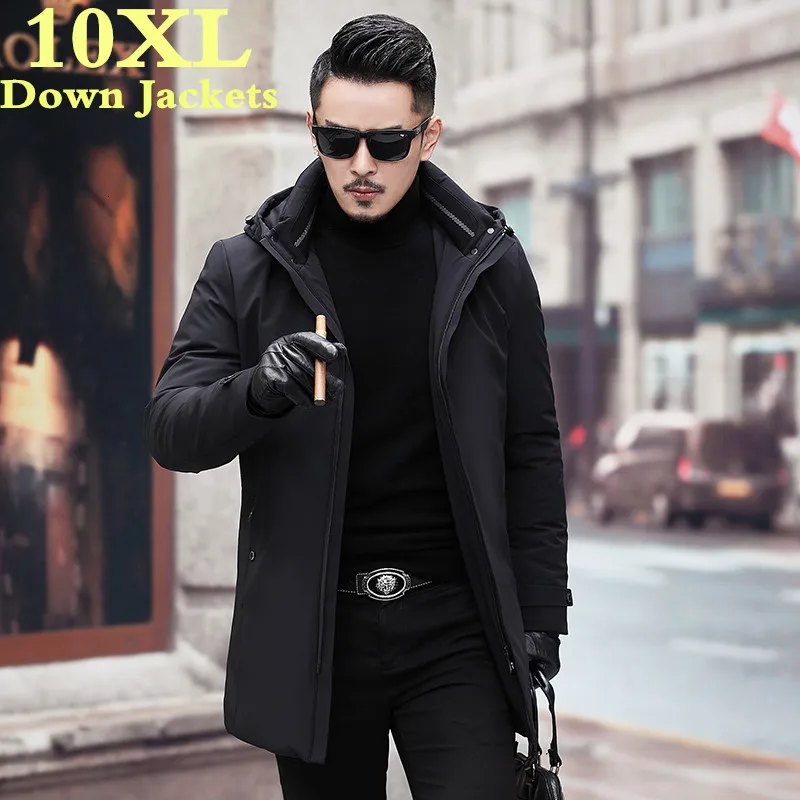 Большой размера плюс 10XL 9XL 8XL 7XL зимняя куртка мужская длинная парка куртка Толстая шапка парка пальто мужская зимняя куртка пальто одежда