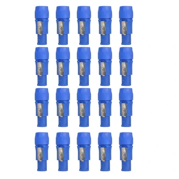 

20Pcs 250V Power Con 3 Pin Speaker Chassis Adapter Power Con Connector 20A Ac Cable Speak-On Connector Power Con Male Plug