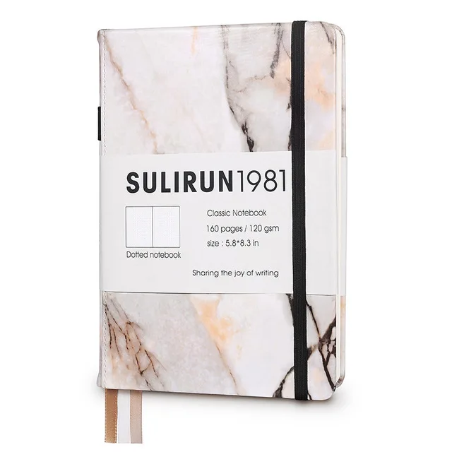 1 A5 блокнот Bullet journal с мраморной текстурой, планировщик с белыми точками, Bullet journal, 80 листов, планировщик для офиса и школы - Цвет: 1