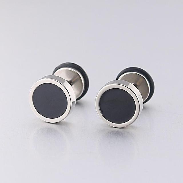 Piecs High Grade Round Shape Vintage Stud Earrings for Men Women Unisex Trendy Titanium steel Party  Ear Jewelry Gift