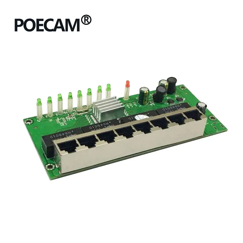 Гигабитный коммутатор 8 Порты и разъёмы OEM/ODM модуль RTL8370 UTP медный радиатор 10/100/1000