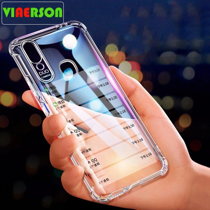 

VIAERSON Shockproof Case for Redmi Note7 pro Phone Case Clear TPU Cover Anti-knock Coque Soft Mobile Phone Bag for Xiaomi 8 Capa