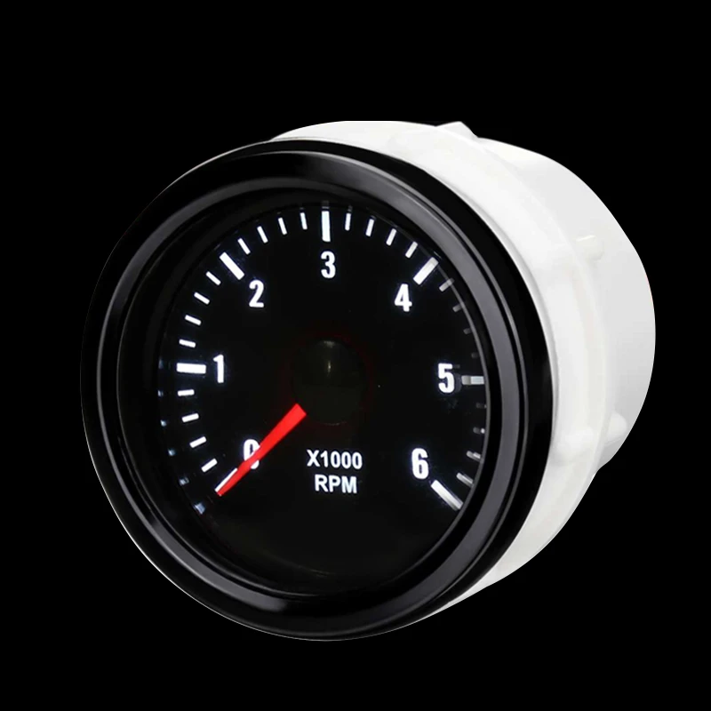 12V 06000 RPM Tachometer Gauge 52mm Electrical Tachometer Gauge Diesel