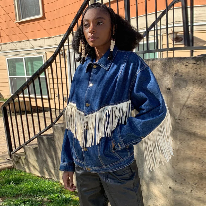 Autumn Vintage Jeans Jacket Oversize 
