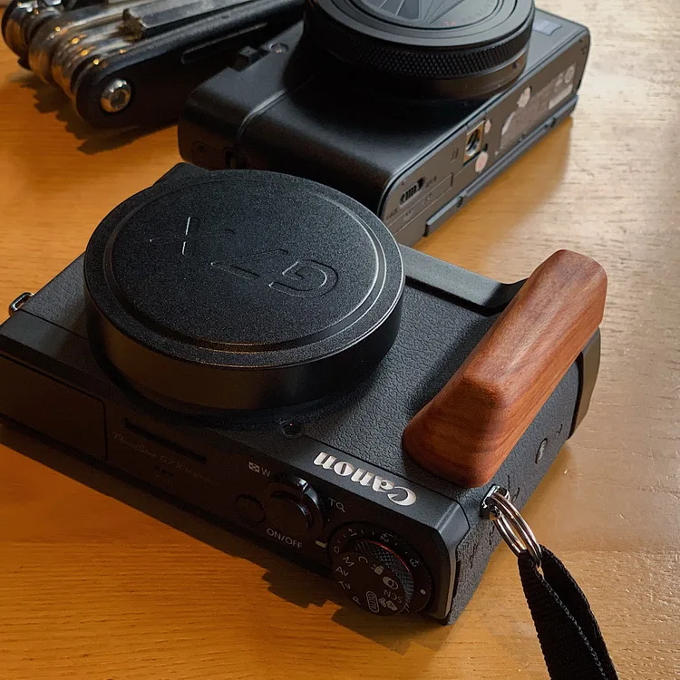 Деревянная рукоятка для рук с алюминиевой основой Кронштейн для Canon G7X G7XM3 G7XM2