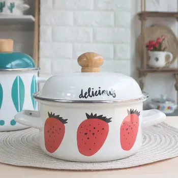 

Enamel Pot 2L Thick Small Hot Pot Soup Pot Cooker Pots and Pans Kitchen Pots Stock Pots Cookware Hotpot Instant Pot Kitchen Pots