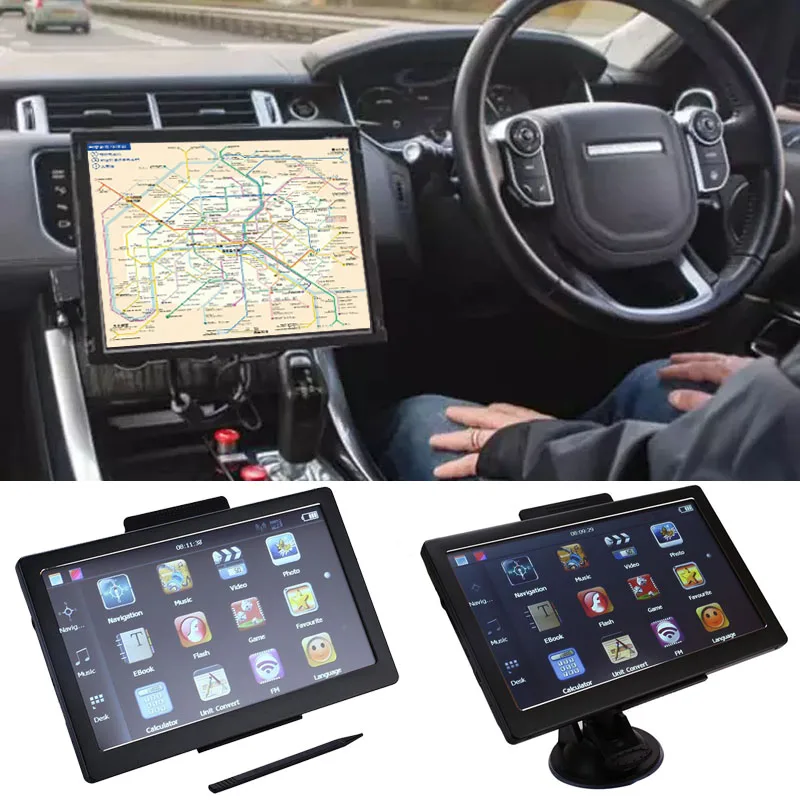 8GB Автомобильный навигатор навигация с европейской картой gps навигатор портативный сенсорный экран 7 дюймов система навигации транспортного средства