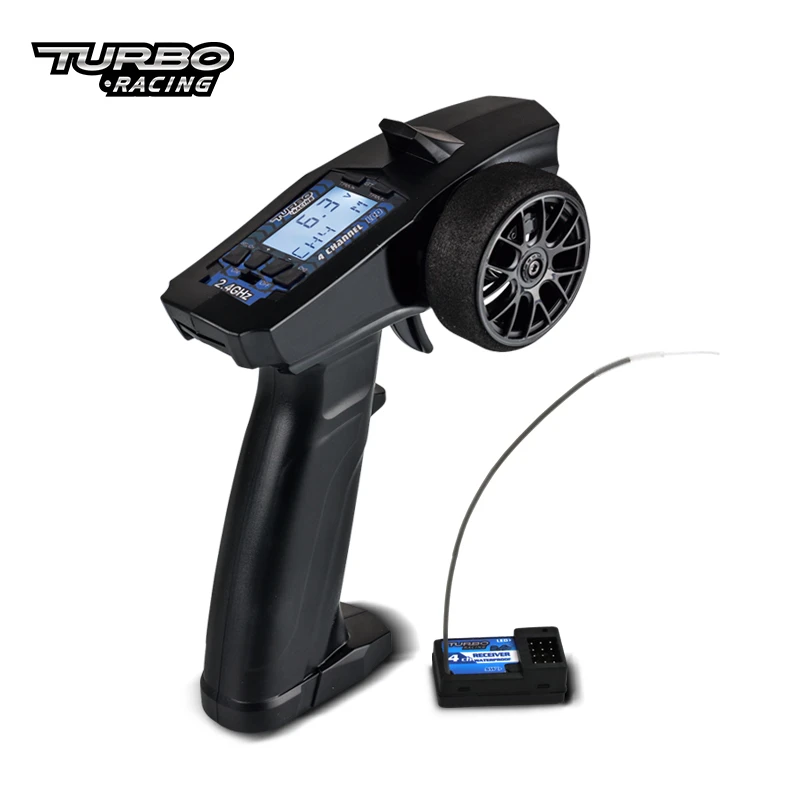 P32 Turbo Racing g C 2 4g 4ch Vt System Lcd Display Radio Transmitter Remote Controller With Receiver For Rc Car Boat Rc Cars Aliexpress