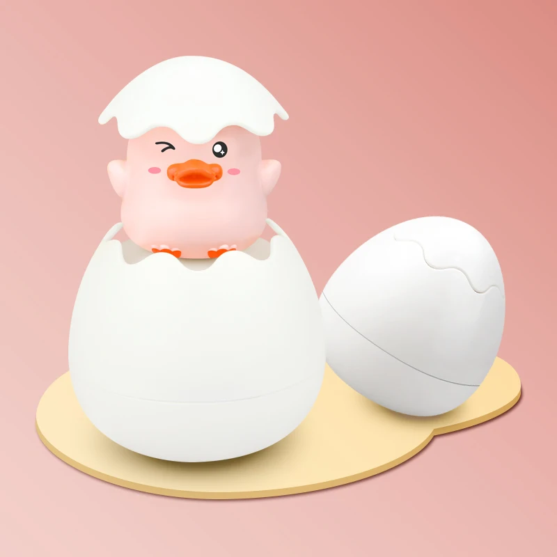 Детские игрушки для ванной милые игрушки животные из мультфильмов утиный Пингвин Яйца динозавра Ванная комната Душ пляж играть вода спрей подарок для детей - Цвет: Pink Bird