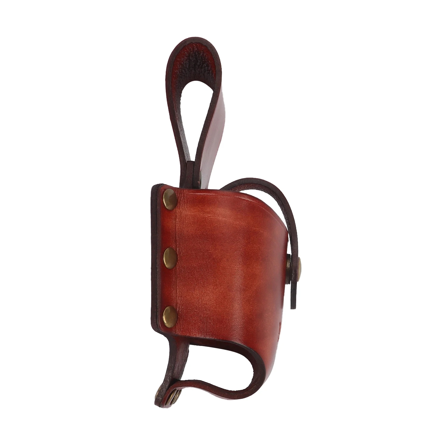 Tourbon Genuine Leather Large 10m Tape Measure Holder Tool Tapes Holster Pouch Loop Attach to Belt for Carpenters Electricians
