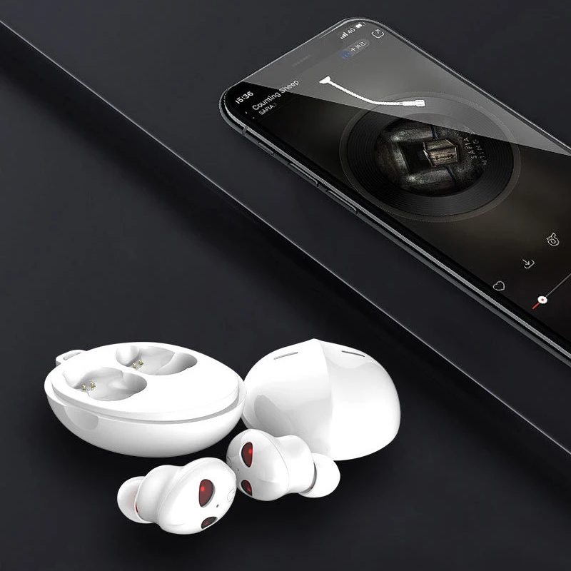 Невидимые Bluetooth наушники 5,0 Tws мини беспроводные наушники стерео глубокий бас гарнитура с зарядным устройством Портативный