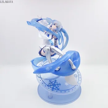 

25cm Hot Anime Action Figure VOCALOID Snow Hatsune Miku 15th Anniversary Ver. 1/7 Scale PVC Collection Model Toys New Brinquedos