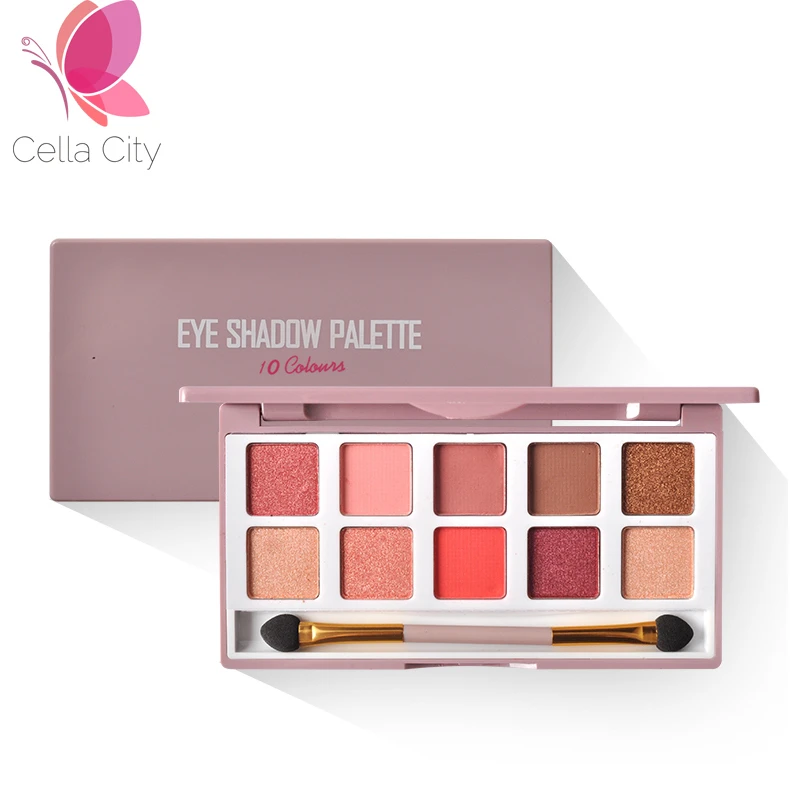 

Cellacity Make up Waterproof Eye Shadow Palette 10 color Pigment Eyeshadow Palette Mineral Powder Palette Makeup Tools