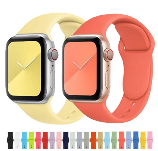 Мягкий силиконовый резиновый спортивный ремешок для Apple Watch Series 1/2/3 42 мм 38