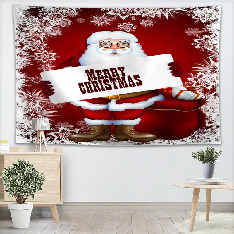 Merry Рождество настенный гобелен простыни домашние декоративные гобелены пляжное полотенце Йога коврик одеяло, скатерть гобелен - Цвет: 15