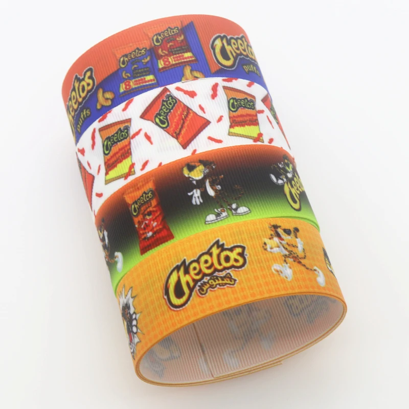 Dhk 50Yards Cheetos Stampato Nastro In Grosgrain Accessorio Hairbow Copricapo Decorazione Fai Da Te All'Ingrosso S1398