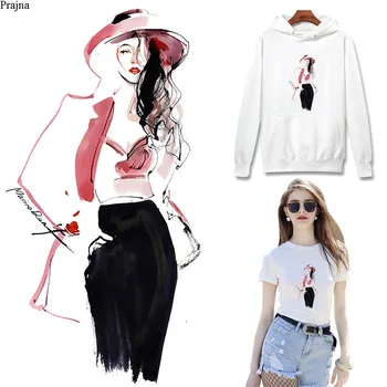 

Prajna Fashion Ballet Girl Patch Stripes Heat Transfer Vinyl Iron On Transfer For Clothing Flowers Butterfly Stickers On Clothes