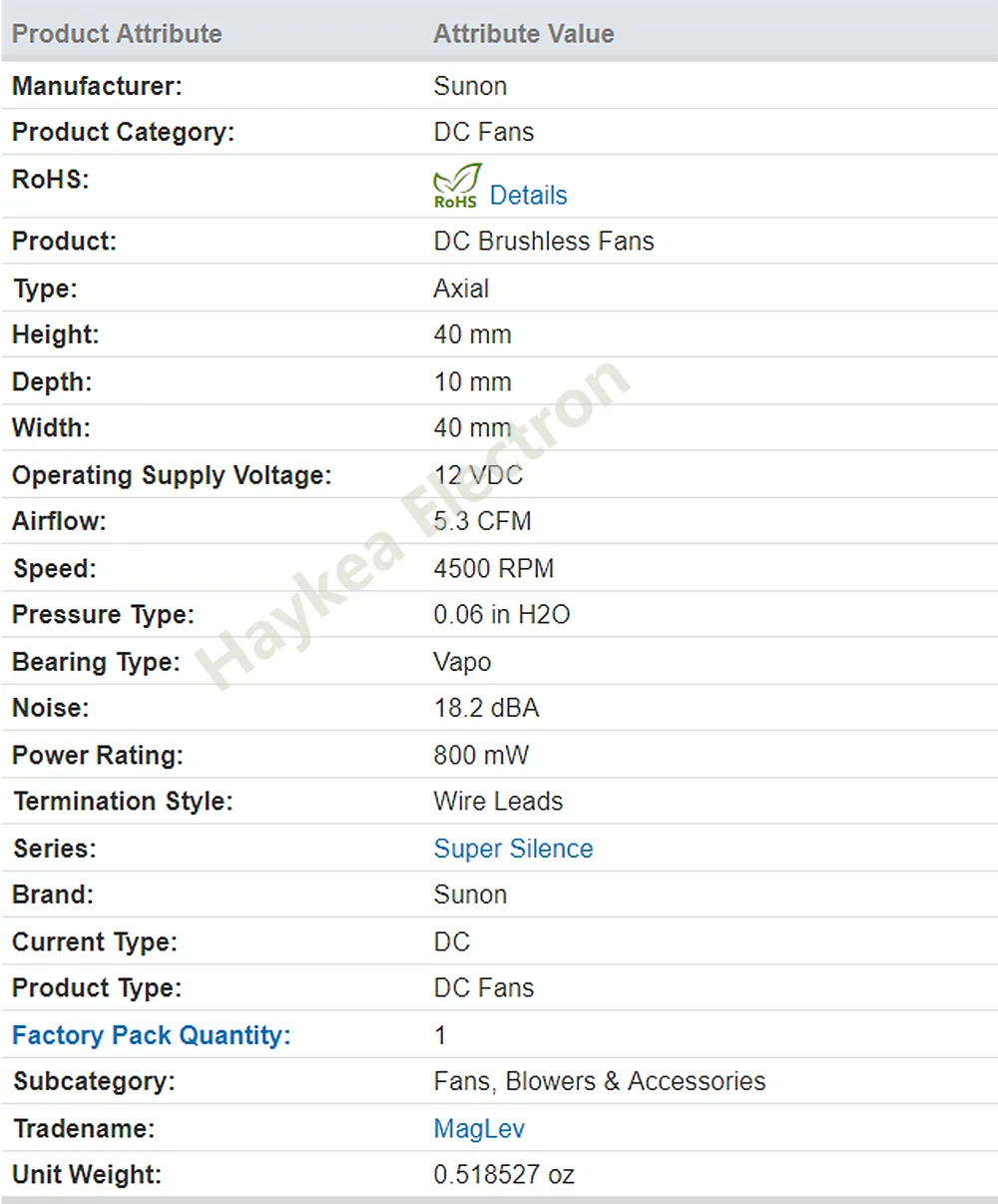 Для Sunon HA40101V4 0000 c99 4010 40 мм 4 см 40*40*10 охлаждающий вентилятор 12 В 0 8 Вт 06a 3 контакта или