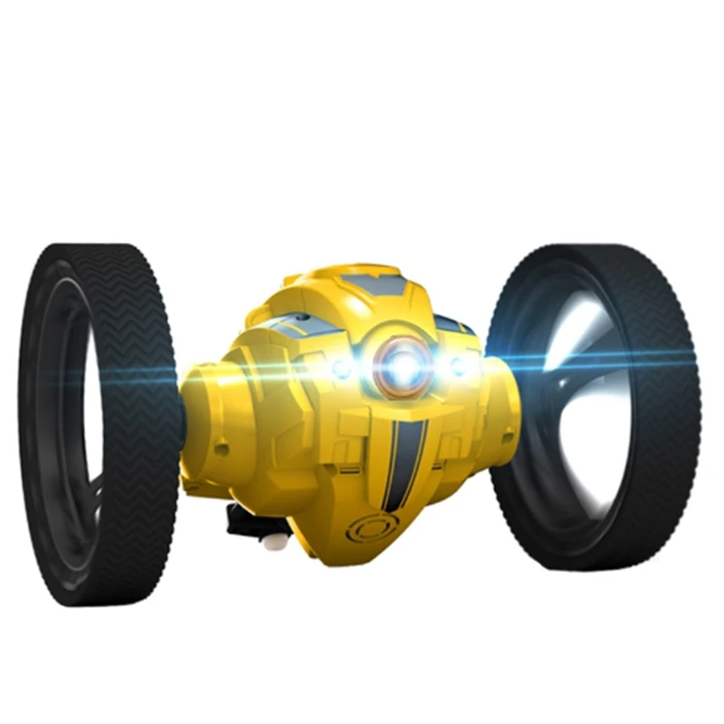 Smart RC прыжки отказов автомобиля 2,4G прыжки тележка на колесах гибкий колесами вращение светодиодный ночной Светильник RC автомобиль игрушечный робот игрушка для детей