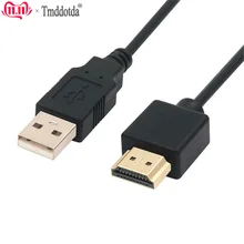 ПВХ ноутбук USB кабель питания к HDMI папа-папа смарт-устройство зарядный кабель сплиттер адаптер(China)