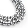 AAA Natural Stone Beads Faceted Silvers Plated Hematite Beads For Jewelry Making 15inch 2/3/4/6/8/10mm Round bedas Diy Bracelet ► Photo 1/6