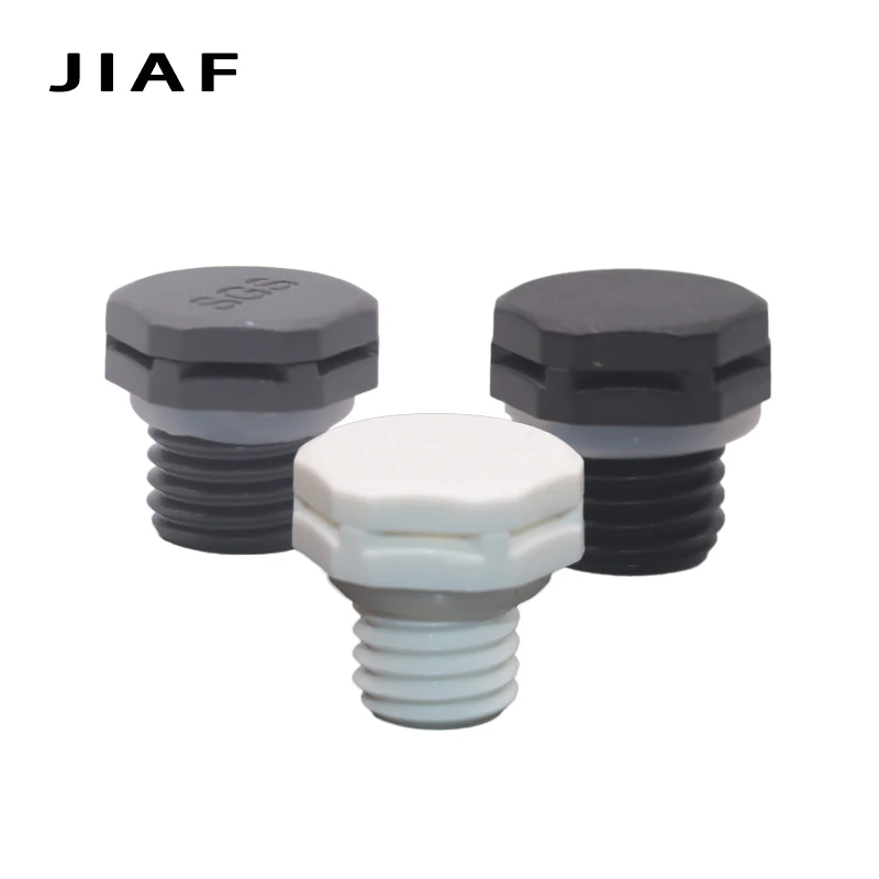 JIAF 10Pcs M5-M40 Plastic Waterproof Air Vent Valve Nylon Led Lamp Vent Plug E-PTFE M5 M6 M8 M10 M20