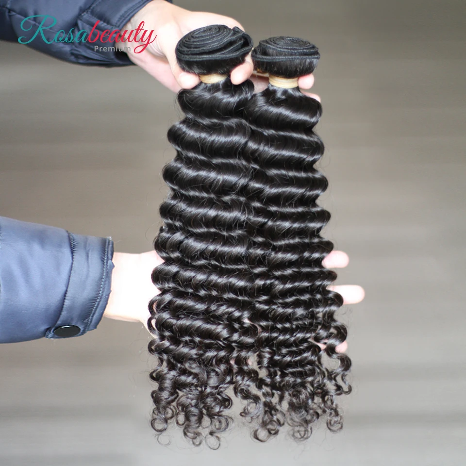 [Rosabeauty] волосы OneCut глубокие вьющиеся 8-28 30 дюймов P бразильские Remy человеческие волосы 1 пучок с толстым концом натурального цвета