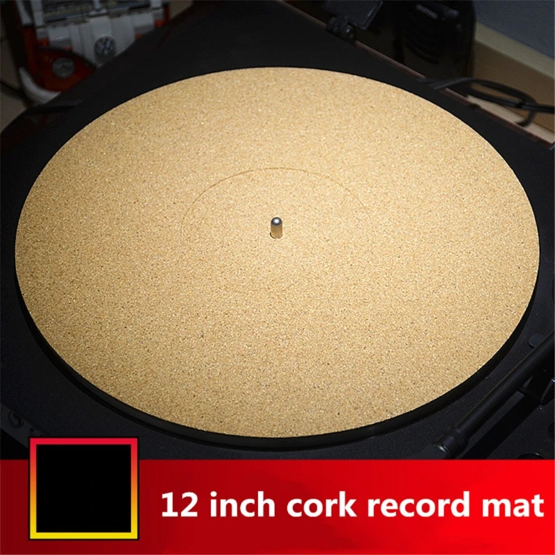 

12 inch Cork Turntable Mat Audiophile Anti-Static Anti-Shake Slipmat LP Vinyl Record