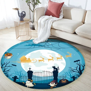 

Hallway floor Decoration Mat Living Room Carpet Home Bathroom Flannel Rug Halloween Pattern Kitchen Mat Bedroom Entrance Doormat