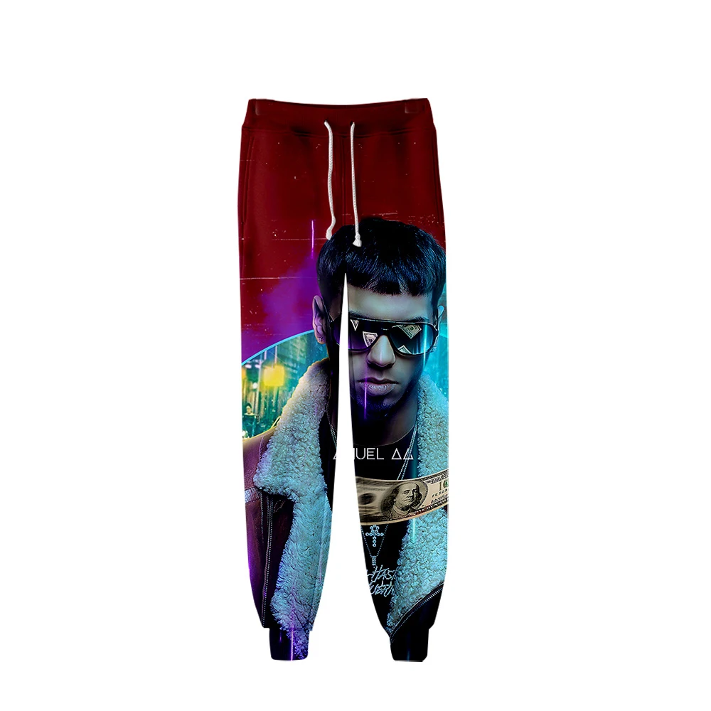 Anuel AA 3D спортивные штаны с принтом, штаны для бега для мужчин/женщин, модные уличные длинные штаны,, повседневные трендовые штаны в стиле хип-хоп