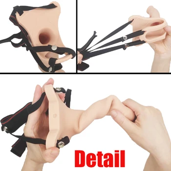 10 Speed Vibrating Hollow Strap On Harness Dildo Vibrator Panties for Man Sex Bondage Dildo Penis Sleeve Adult Sex Vibrator 6